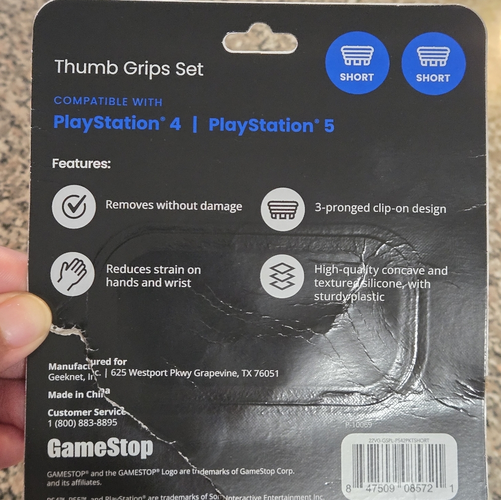 (Bundle Only) Thumb Grips Set for PlayStation 4 & 5 - Black - Picture 2 of 3